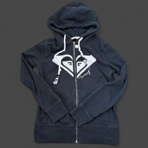 Roxy Vintage y2k look Black Small zip up hoodie #surfwear